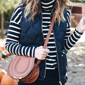 J. Crew Quilted Navy Puffer Vest